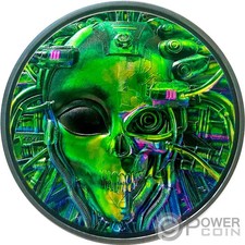 ALIEN Cyborg Revolution 3 oz moneta argento 20$ Palau 2021
