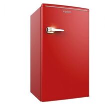 FRIGORIFERO VINTAGE RETRO' CON FREEZER MONOPORTA ROSSO DA 100 LT