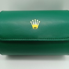 Rolex verde usato treble adatto a 3 orologi scatola rotolo orologio da viaggio custodia similpelle 