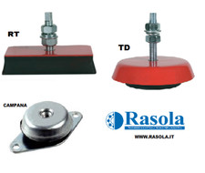 PIEDE SUPPORTI ANTIVIBRANTI CAMPANA - RETTANGOLARI - TONDI IN GOMMA ALTA PORTATA