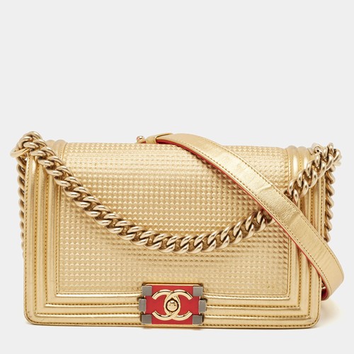 Borsa chanel goldred - cube, in