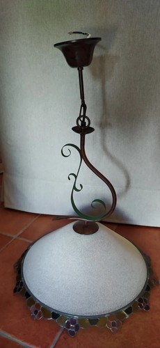 Lampadario vetro artistico