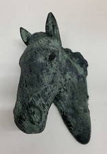Vintage Art Deco Horse Head Sculpture Wall Hanging Statue SIGNED by Artist 7.5"