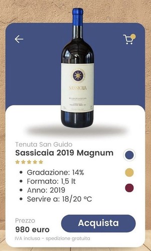 Sassicaia 2019 magnum - sassicaia,