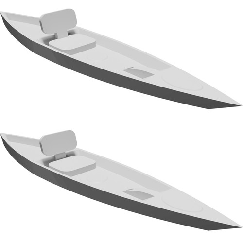 Modello kayak pesca - kayak, da