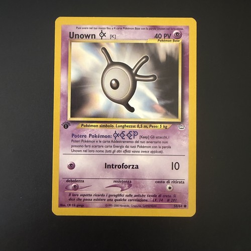 Pokemon card unown prima - card,