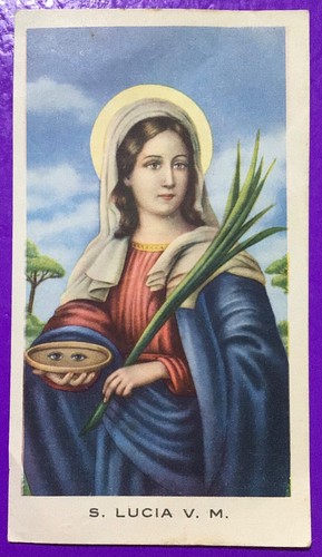 Santino holy card santa - santino, lucia