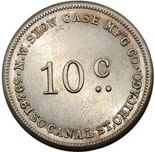 (1870's) Chicago IL-Ch 70cn (R-4) Vetrina Mfg Co Gettone Merchant