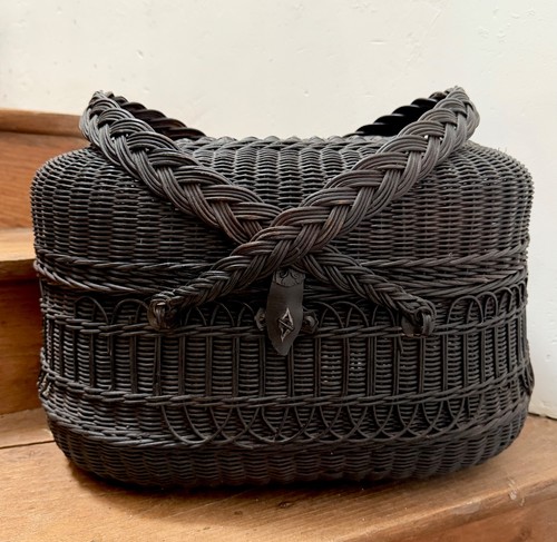 Large antique french rattan - french,