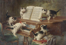 Antico gattini pianoforte arte
