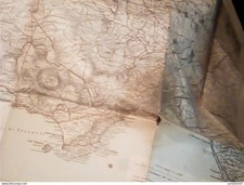 CARTA CARTINA DETTAGLIO NAPOLI E DINTORNI ISTITUTO MILITARE 1900 85 X 65 KM9505