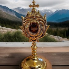 Antica Reliquia Relic San Carlo Borromeo ex Restibus + Teca + Reliquiario Nuovo