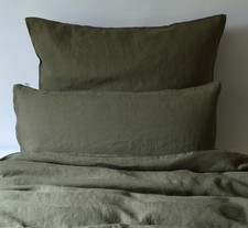 Set lenzuola semi lino, blu