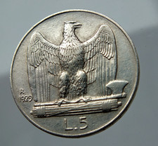 regno d'talia 5 lire  AUILOTTO 1929 silver alta CONSERVAZIONE FATE VOI IL PREZZO