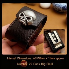 Per ZORRO ZIPPO Teschio Pelle di Vacchetta Accendino Custodia Acciaio Cintura Borsa Strumenti