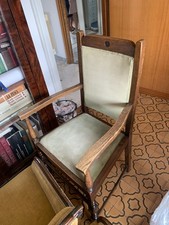 Sedia Con Braccioli per Studio Tessuto Verde