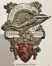 PERUGIA CONVEGNO TURISTICO 1907 DISTINTIVO LIBERTY SPORTIVO TOURING CLUB TCI