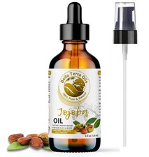 Olio di Jojoba Dorato Bio Spremuto a Freddo 100% Pelle Pura Capelli Idratante Viso