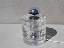 SPACE AGE: RARA SCULTURA PLEXI LAMPADA DIMMER DESIGN 1970 (AS GUZZINI STILUX)