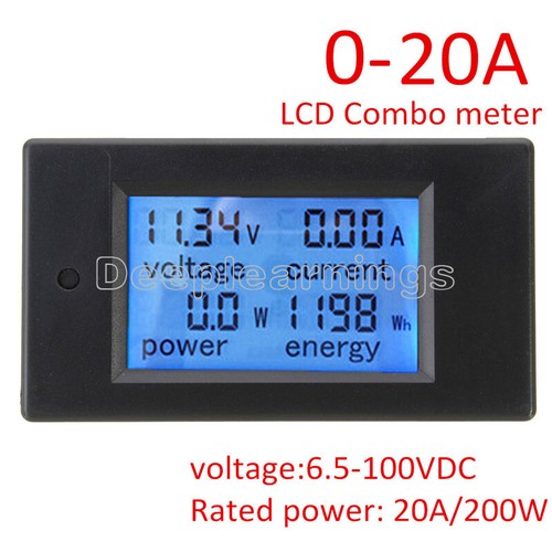 20a 100v lcd digitale volt - dc,