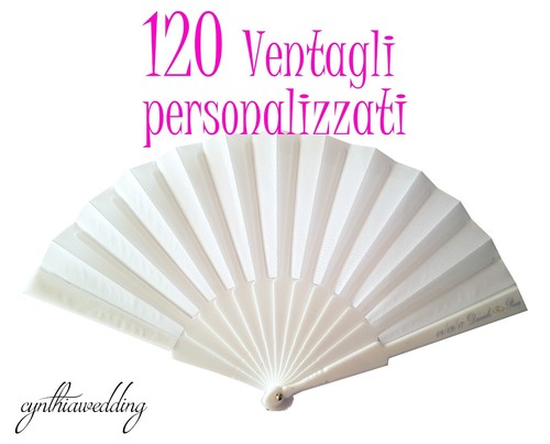 120 pezzi ventagli bianchi - pezzi,