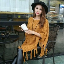 Poncho donna lavorato a maglia