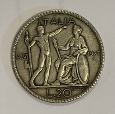 MONETA REGNO 20 LIRE LITTORE