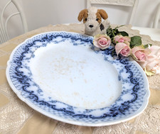 Large Antique Victorian Blue