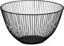 Cesto per Frutta in Filo Metallico per Cucina, Bancone, Verdura, Pane, Snack (Ro