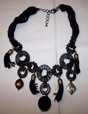 Collana in lana NERO DARK con