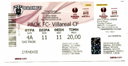Biglietto paok salonicco - biglietto,
