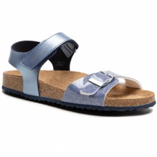 SCARPE SANDALO SANDALI BIMBA GEOX ADRIAL J028MC 0NFKC C4016 PELLE ORIGINALE PE