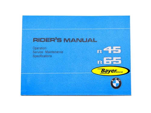 Manuale uso bmw r45 r65 - d'uso,