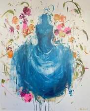 Blue Days Luca Bellandi Dipinto Opera Quadro SERIGRAFIA su Cartoncino 100x120