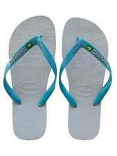 Havaianas 4110850 3498 Brasil Logo Blu Celeste Grigio Ciabatte Infradito Uomo