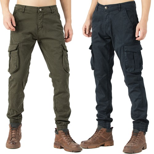 Pantaloni uomo cargo felpati