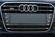 Griglia Anteriore NERA Mascherone Audi S6 C7 2011 2012 2013 con fori per sensori