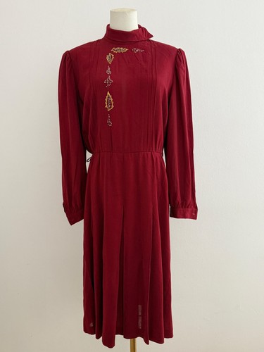 Abito donna vintage rosso 100%