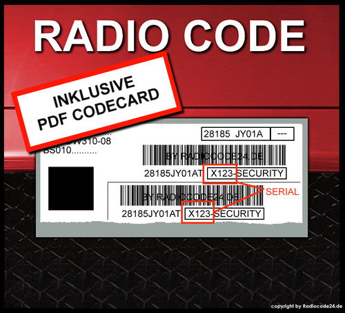 Codice radio adatto - █►, per