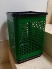 Vintage Cestino Metallo Verde