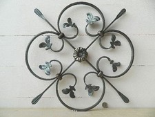 rosone in ferro battuto con foglie per barriere cancelli fai da te EU.03.018.12