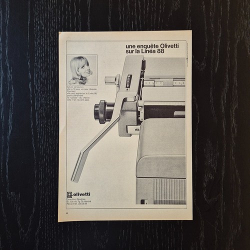 1968 olivetti original ad - -,