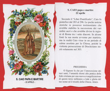 SANTINO S. CAIO PAPA E MARTIRE SANTO DEL GIORNO 22°APRILE CON PREGHIERA