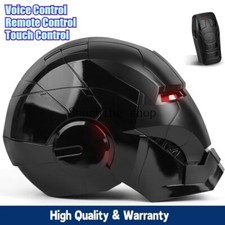 Casco Autoking Iron Man Full Black MK5 maschera elettronica indossabile controllo vocale