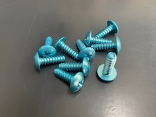 KIT 10 VITI IN ERGAL  ANODIZZATE AZZURRE PER CARENE SCOOTER