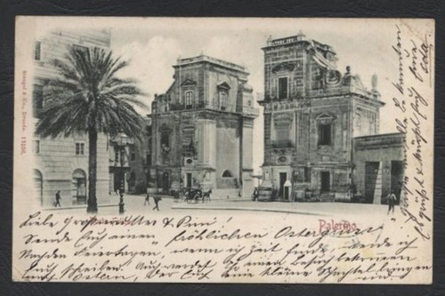 E655 cartolina palermo porta - ,