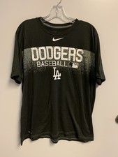Nike Los Angeles Dodgers Grey Crew Neck Tee Athletic Cut Men’s Size XL