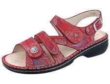 FINN COMFORT Gomera sandalo donna rosso pelle nabuk