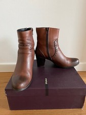 Frau Stivaletti Classici Eleganti Tacco Largo in Pelle colore Noce tg 37