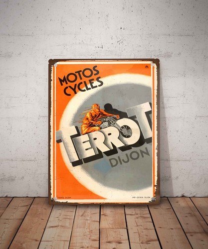 Plaque métal vintage terrot - vintage,